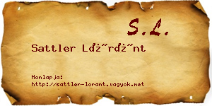 Sattler Lóránt névjegykártya